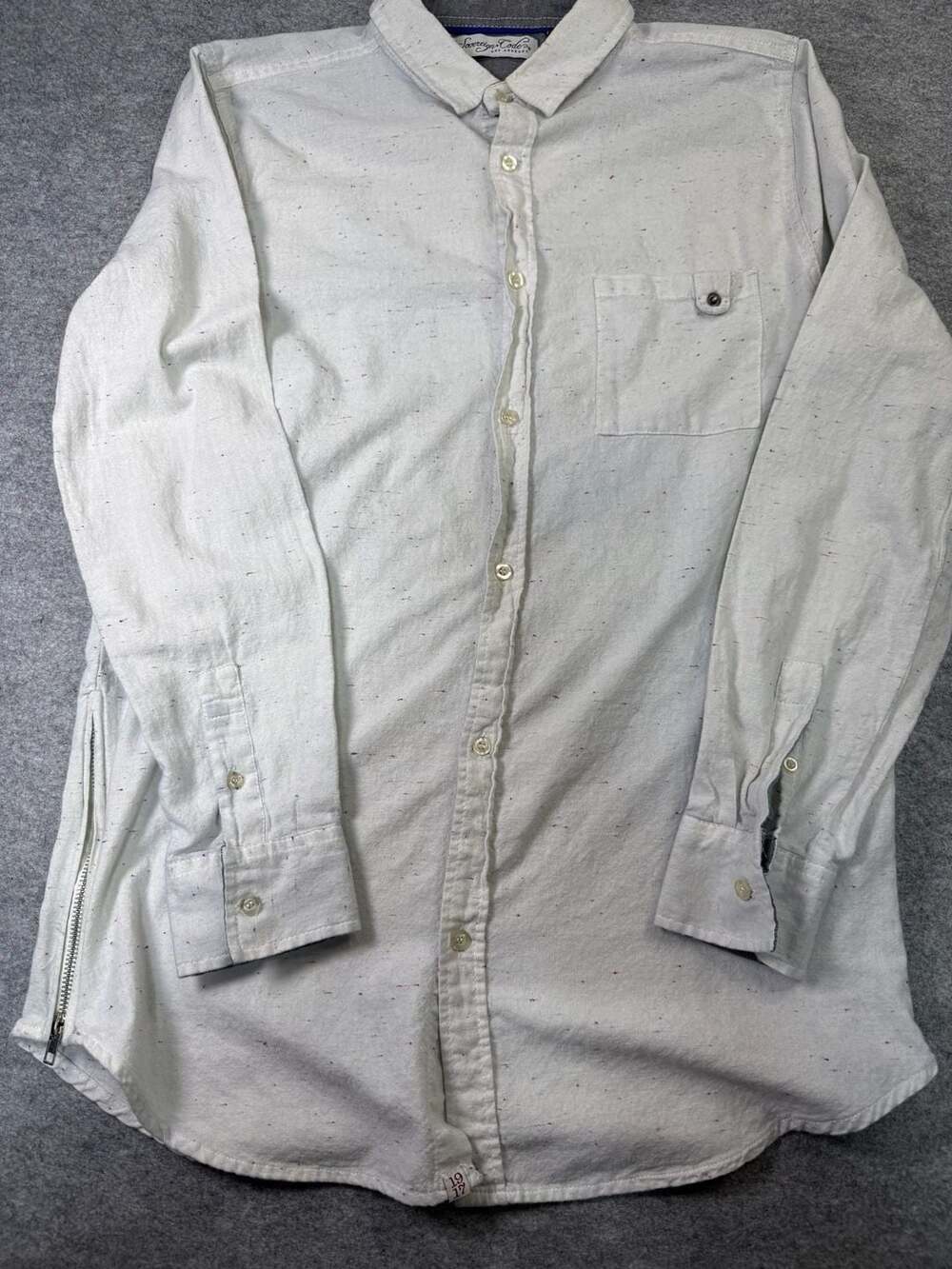 Sovereign Code Los Angeles Men's Long Sleeve Speckled Button-Down Shirt